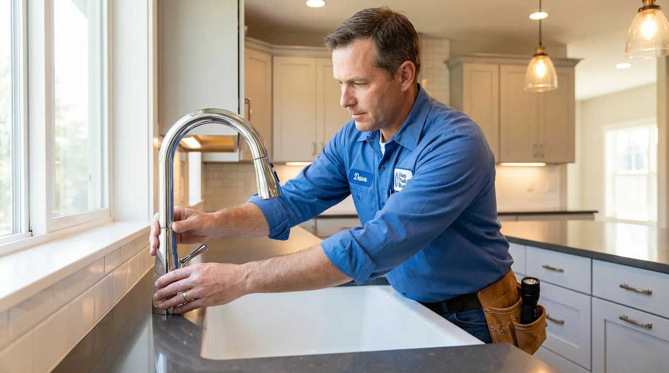 Kitchen faucet installation by Johns Plumbing LLC in Graham